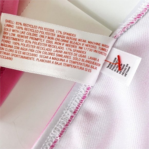 Cat & Jack Swimsuit Girl 12 Month Bikini 2 Piece Set Pink Graphic Ruffle New - Picture 13 of 14